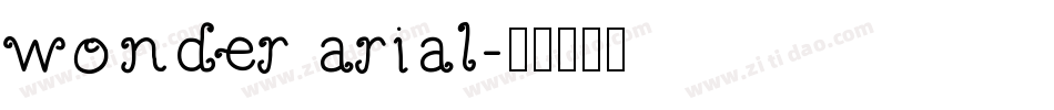 wonder arial字体转换